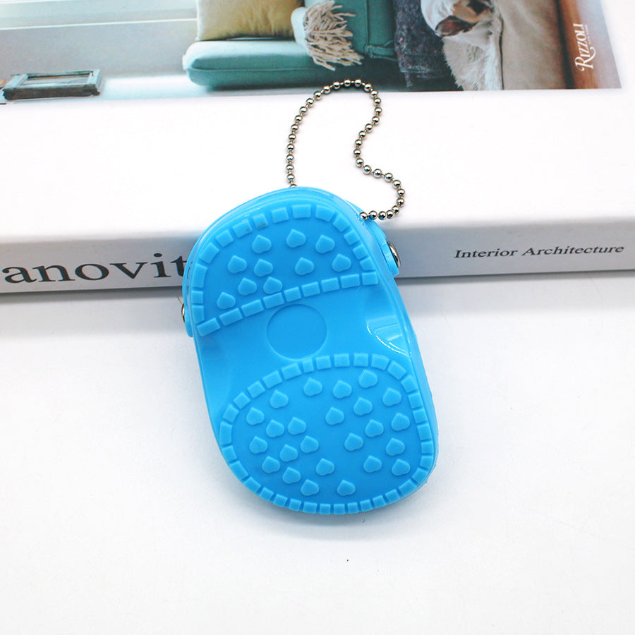 Wholesale PVC Mini 6 Color Hole Shoe Keychain